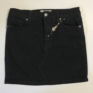 We The Free People Black Stretch Mini Skirt 28